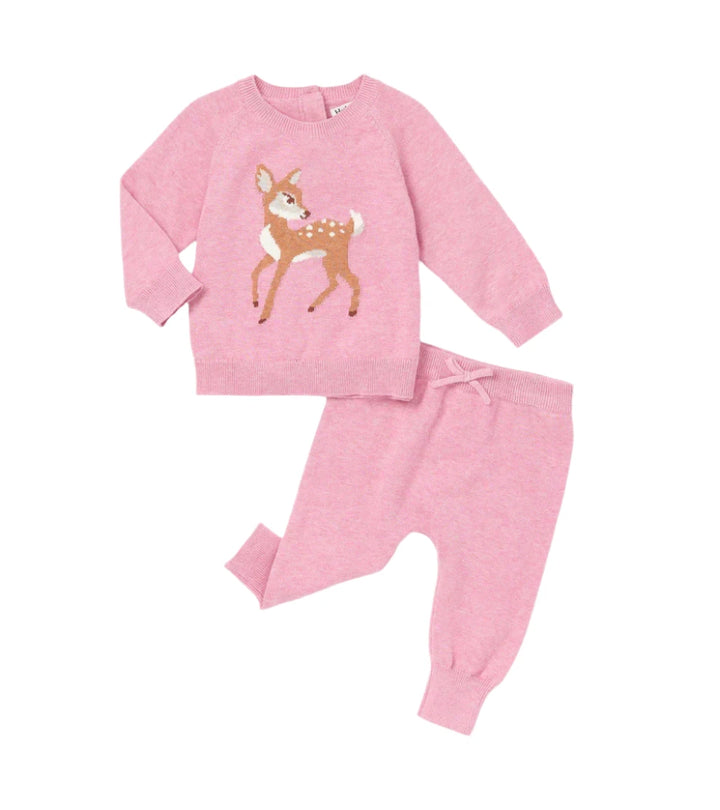 Hatley Pullover Sweater & Pants Set (Baby Doe)