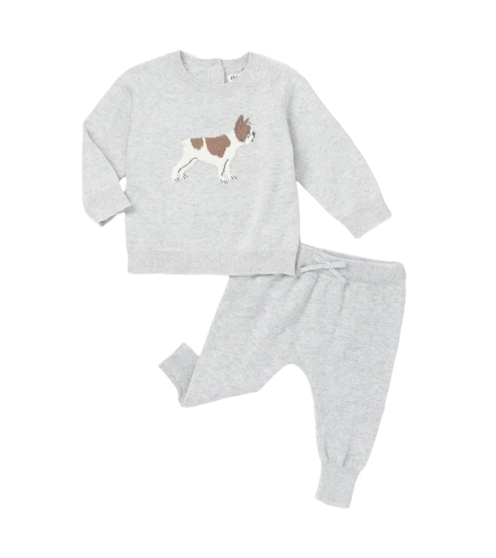 Hatley Pullover Sweater & Pants Set (Little Bulldog)