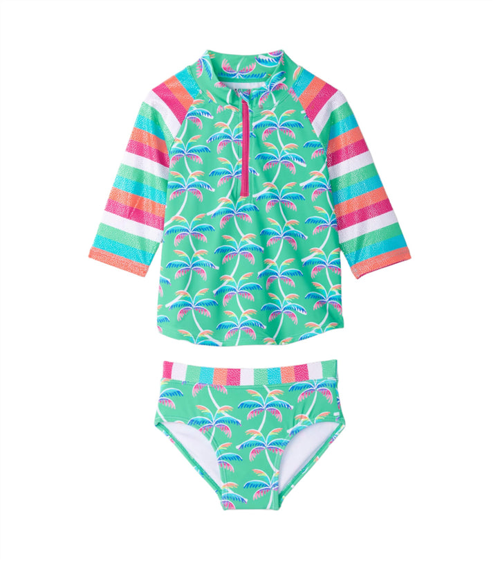 Hatley Rashguard Set (Rainbow Palm)