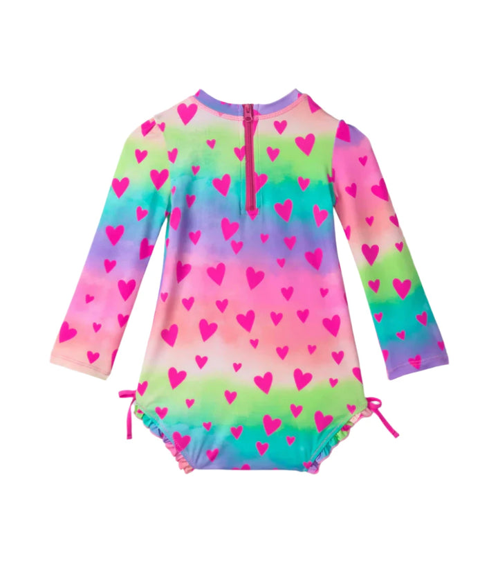 Hatley Rashguard Swimsuit (Kaleidoscope Hearts)