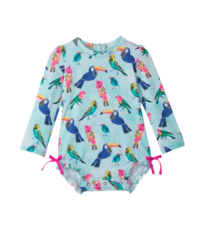 Hatley Rashguard Swimsuit (Tropical Bird)