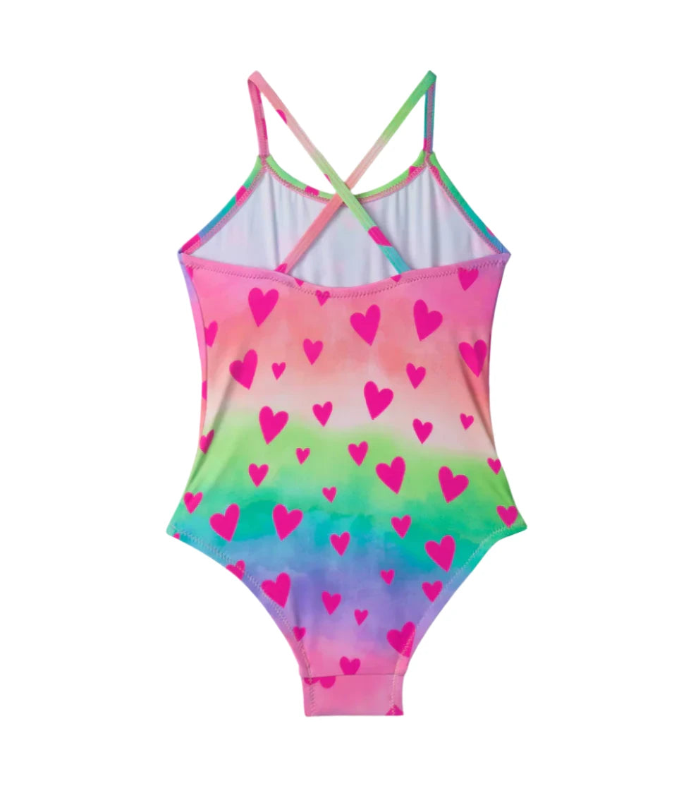 Hatley Ruched Swimsuit (Kaleidoscope Hearts)