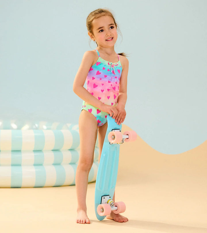 Hatley Ruched Swimsuit (Kaleidoscope Hearts)