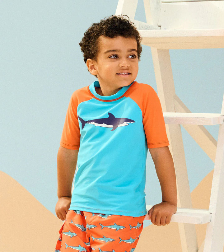 Hatley Short Sleeve Rashguard (Shark)