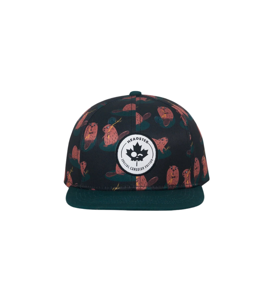 Headster Kids Snapback Cap Beaver Tail (Black)