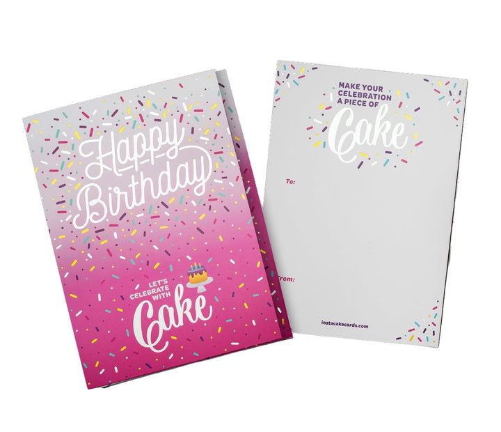 Instacake Card Happy Birthday Pink Vanilla