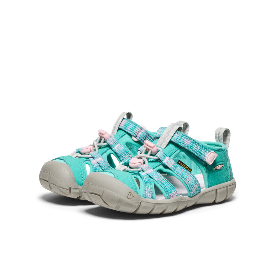 KEEN Little Kids' Seacamp II CNX (Bright Aqua/Pink-A-Boo)