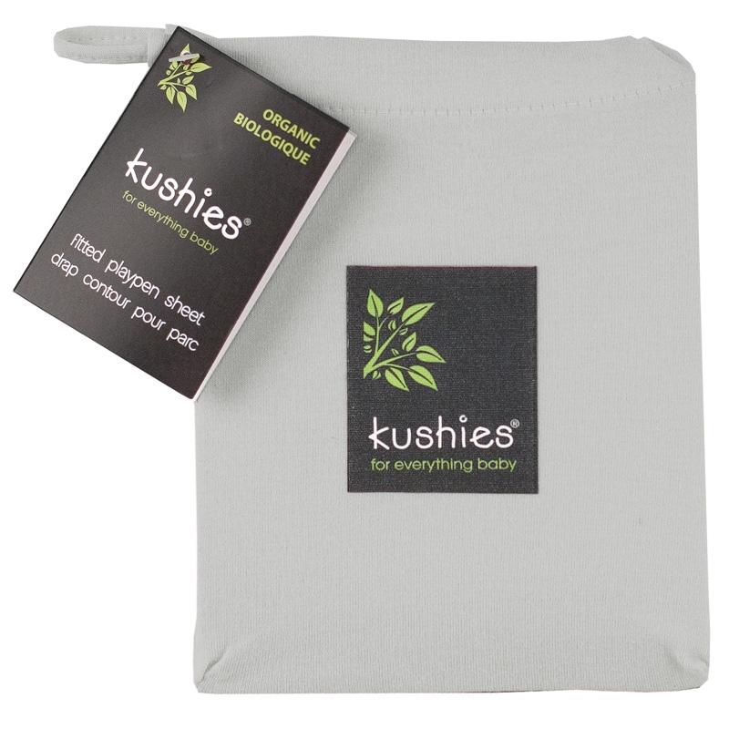 Kushies Organic Jersey Playpen Fitted Sheet (Grey)