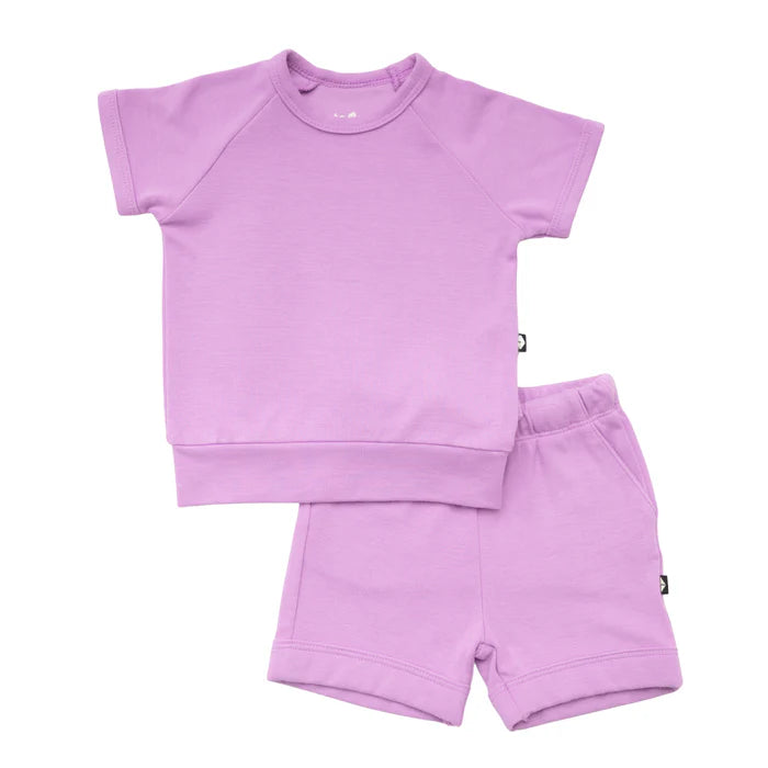 Kyte Baby Bamboo Jersey Short Sleeve Jogger Set (Poi)