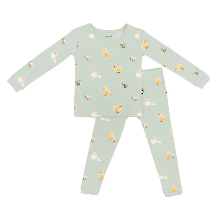 Kyte Baby Long Sleeve Pajamas (Aloe Chick)