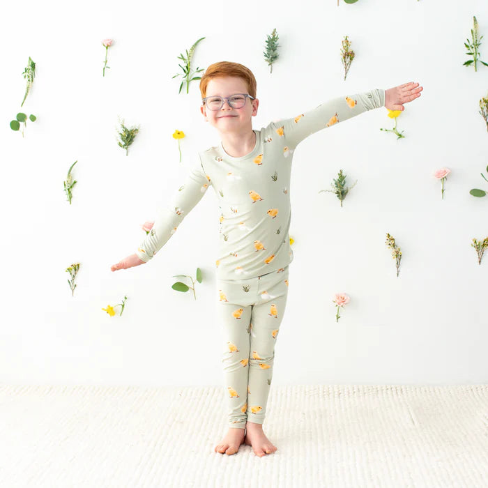 Kyte Baby Long Sleeve Pajamas (Aloe Chick)