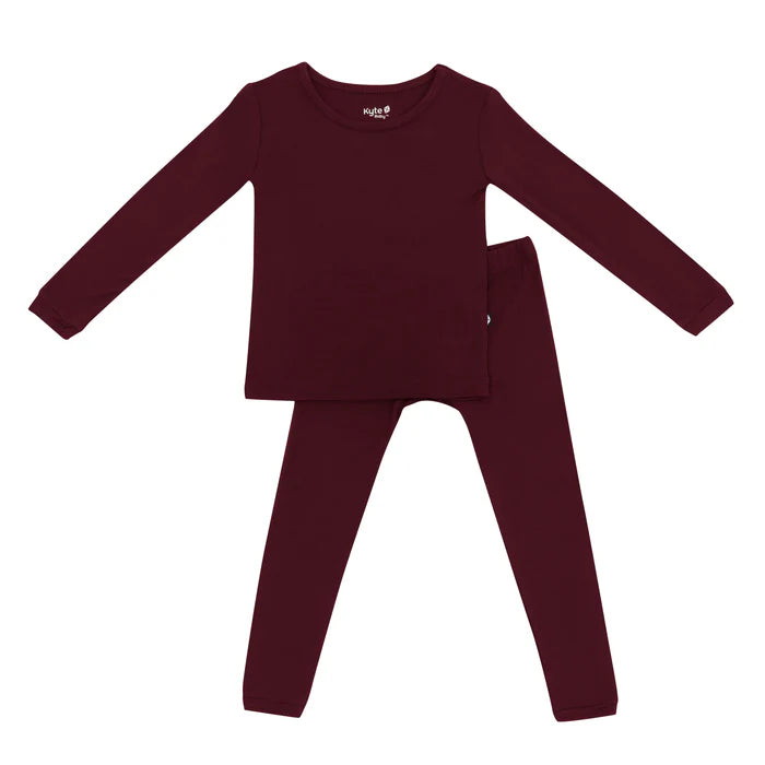 Kyte Baby Long Sleeve Pajamas (Burgundy)