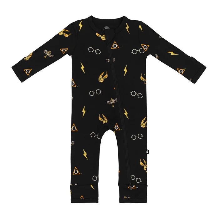 Kyte Baby Long Sleeve Zippered Romper (Midnight Icon)