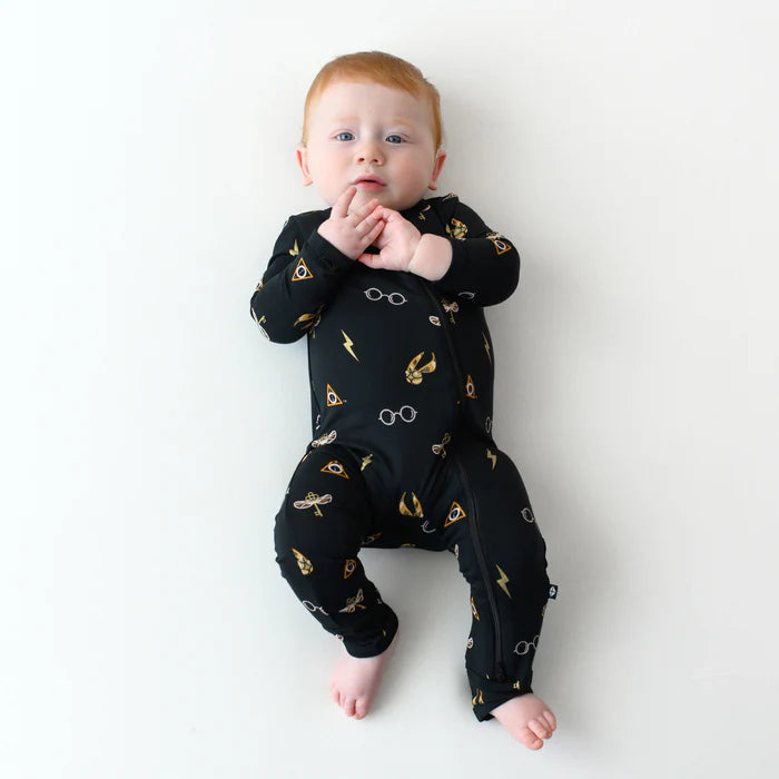 Kyte Baby Long Sleeve Zippered Romper (Midnight Icon)