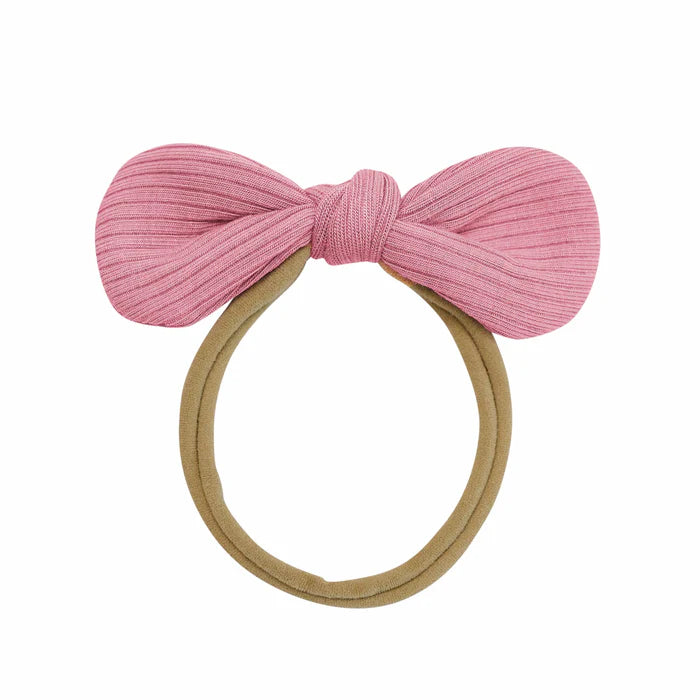 Kyte Baby Ribbed Nylon Bow (Apple Blossom)