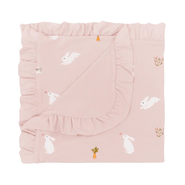 Kyte Baby Ruffle Baby Blanket 0.5 TOG (Blush Rabbit)