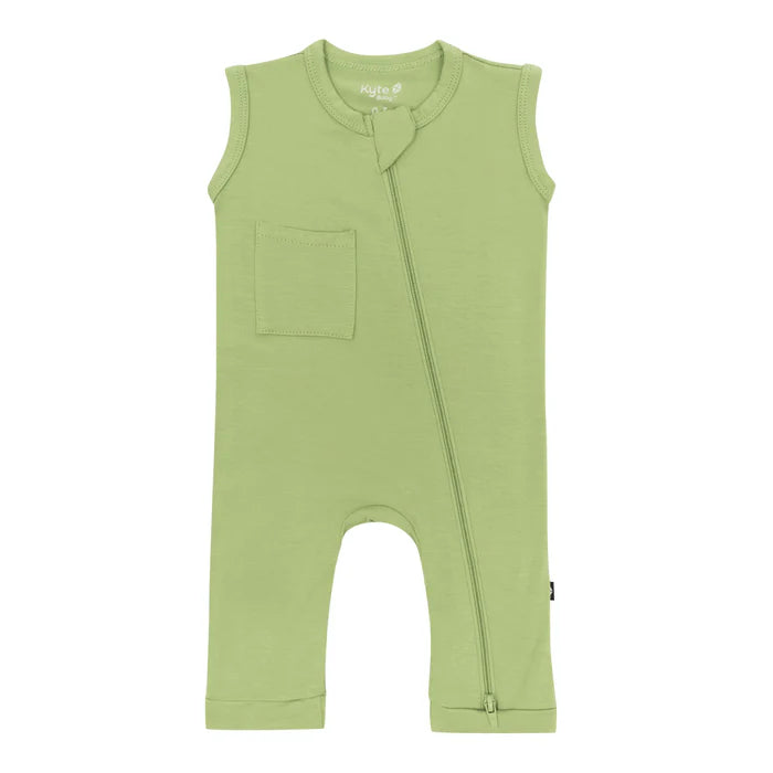 Kyte Baby Sleeveless Zippered Romper (Honu)