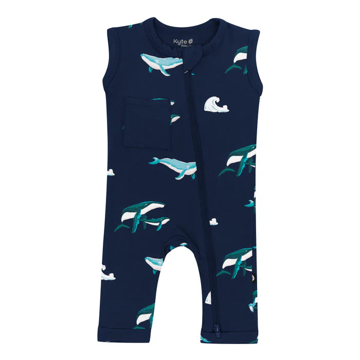 Kyte Baby Sleeveless Zippered Romper (Humpback)