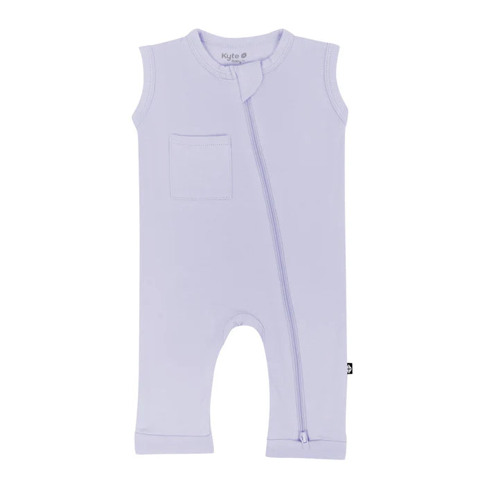 Kyte Baby Sleeveless Zippered Romper (Lilac)