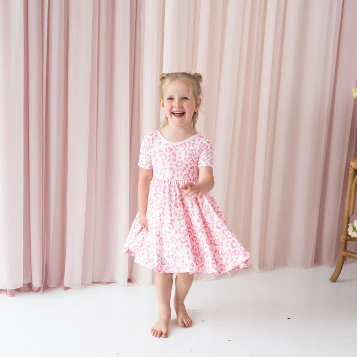 Kyte Baby Twirl Dress (Sakura Leopard)