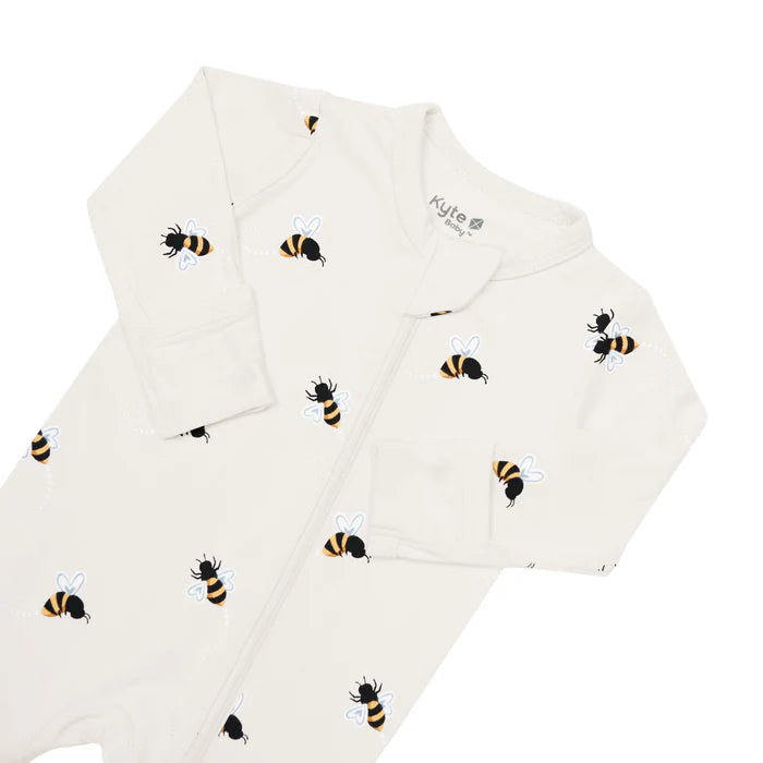 Kyte Baby Zippered Footie (Bee Mine)