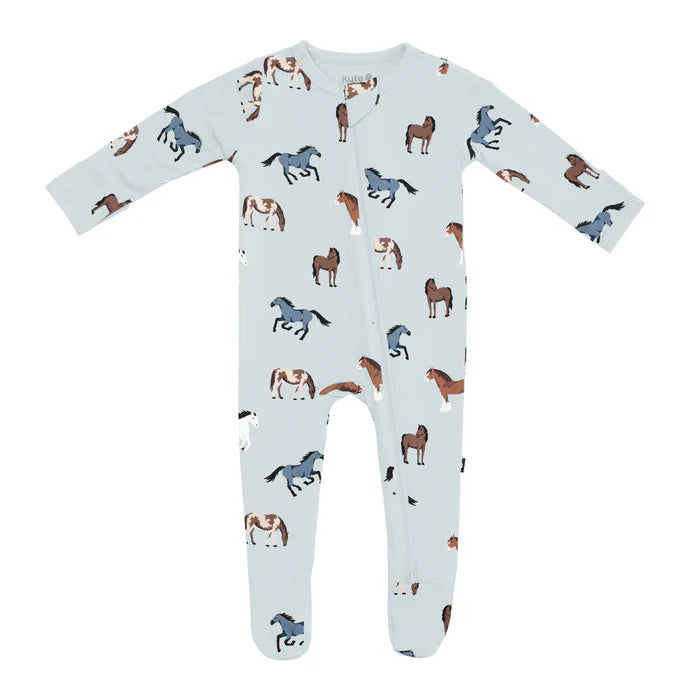 Kyte Baby Zippered Footie (Horse)