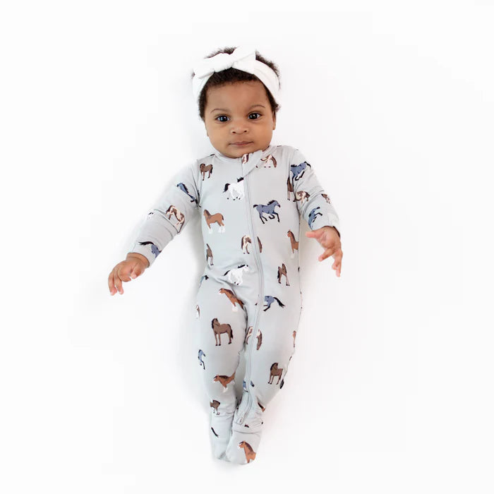 Kyte Baby Zippered Footie (Horse)