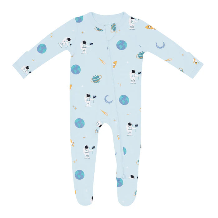 Kyte Baby Zippered Footie (Ice Space)