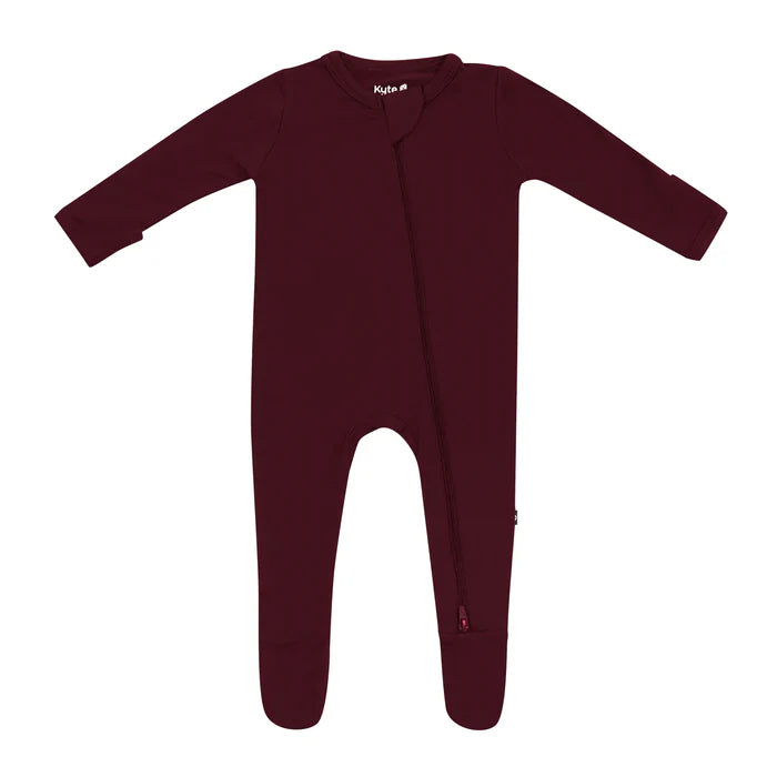 Kyte Baby Zippered Footie (Burgundy)