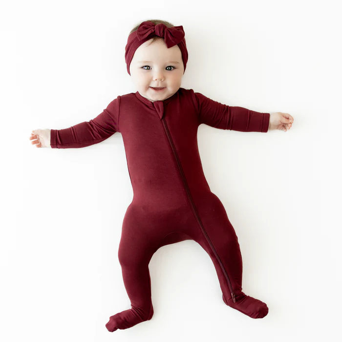 Kyte Baby Zippered Footie (Burgundy)