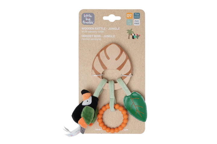 Little Big Friends Wooden Rattle (Jungle)