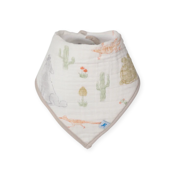 Little Unicorn Cotton Muslin/Fleece Bandana Bib 4Pk (Adobe Checker)