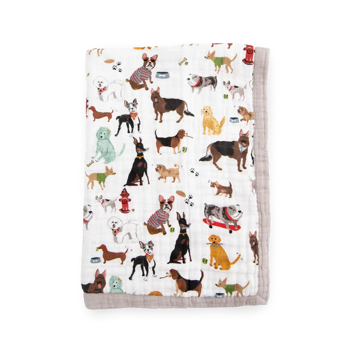 Little Unicorn Cotton Muslin Baby Quilt (Woof)