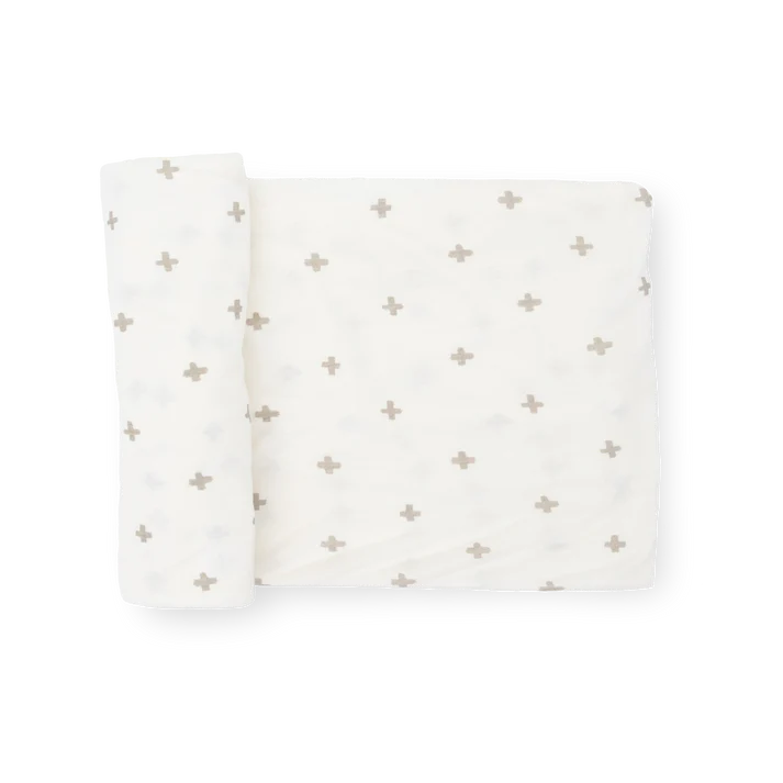 Little Unicorn Stretch Knit Swaddle (Grey Cross)