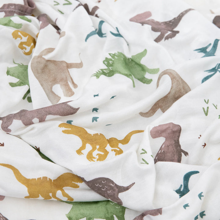 Little Unicorn Stretch Knit Swaddle Set (Dino Pals)