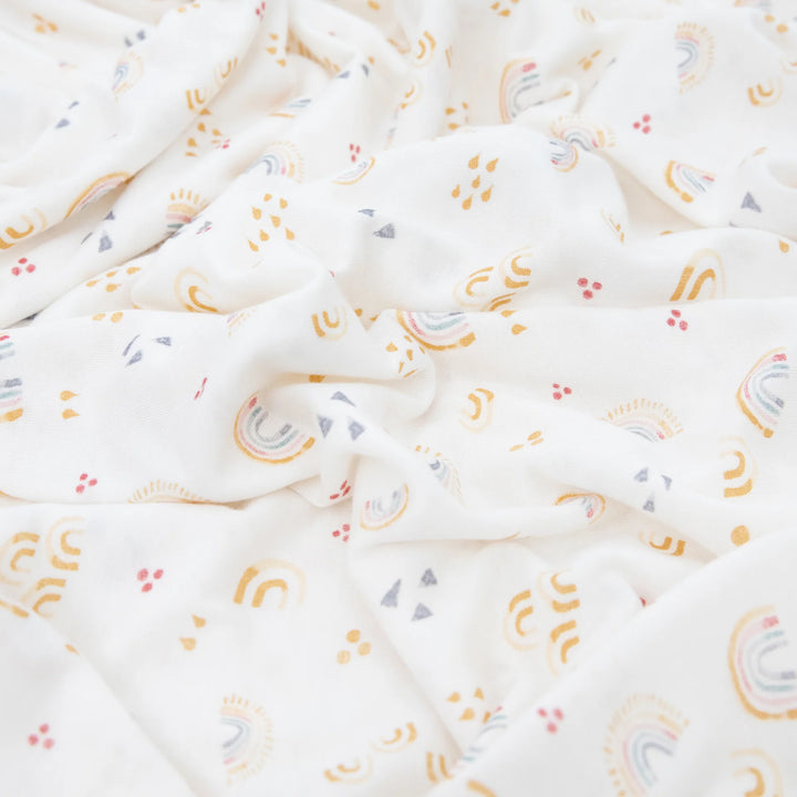 Little Unicorn Stretch Knit Swaddle Set (Rainbows)