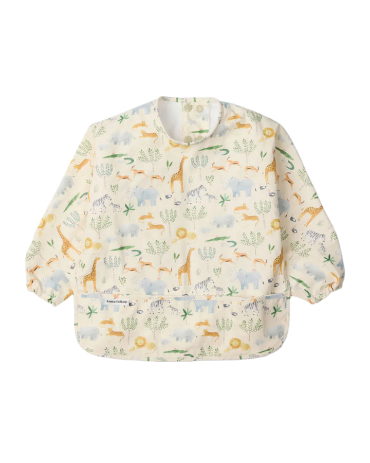 LouLou LOLLIPOP Long Sleeve Bib (Safari Jungle)