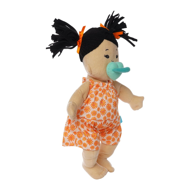 Manhattan Toy Baby Stella Beige with Black Pigtails Doll