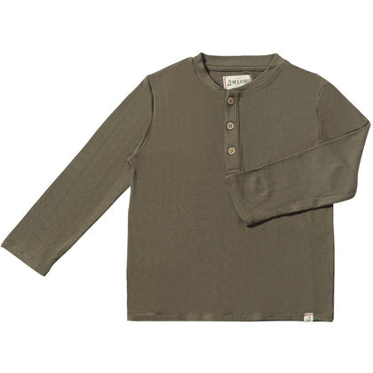 Me & Henry Adams Ribbed Henley (Green)