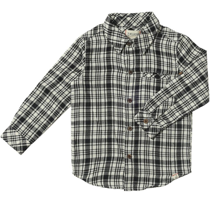 Me & Henry Atwood Woven Shirt (Black/Cream Plaid)