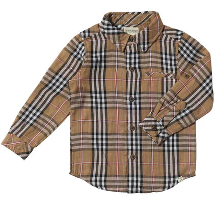 Me & Henry Atwood Woven Shirt (Brown/Black/Red Plaid)