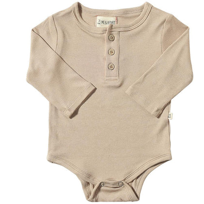 Me & Henry Aynor Rib Onesie (Beige)