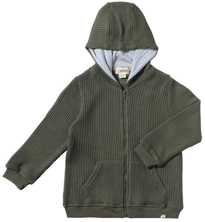 Me & Henry Bellamy Knitted Hooded Top (Sage)