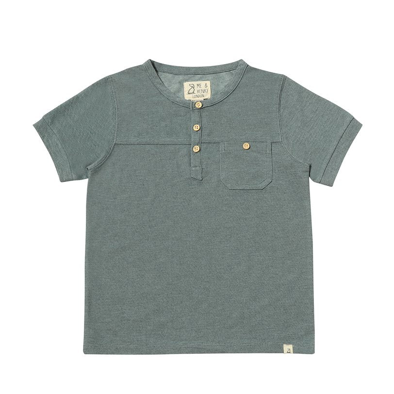 Me & Henry Boardwalk Henley Tee (Navy Pique)