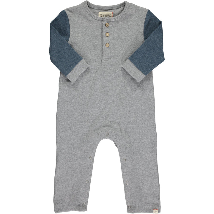 Me & Henry Estill Raglan Romper (Grey)