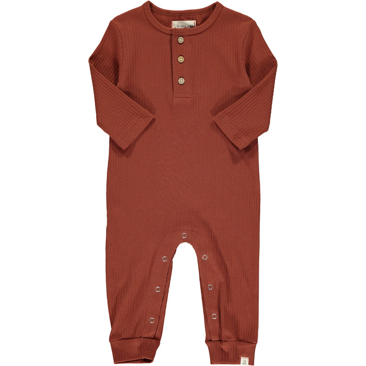 Me & Henry Mason Rib Romper (Rust)