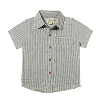 Me & Henry Newport Shirt (Grey/White Stripe Gauze)