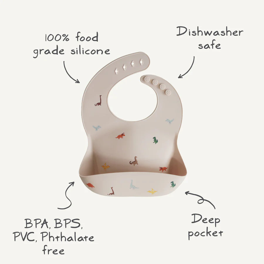 Mushie Silicone Baby Bib (Butterflies)