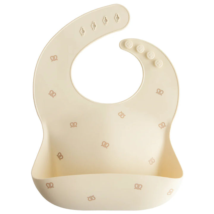 Mushie Silicone Baby Bib (Pretzel)