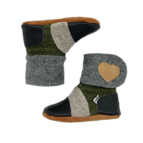 Nooks Design Felted Wool Booties (Sapling)